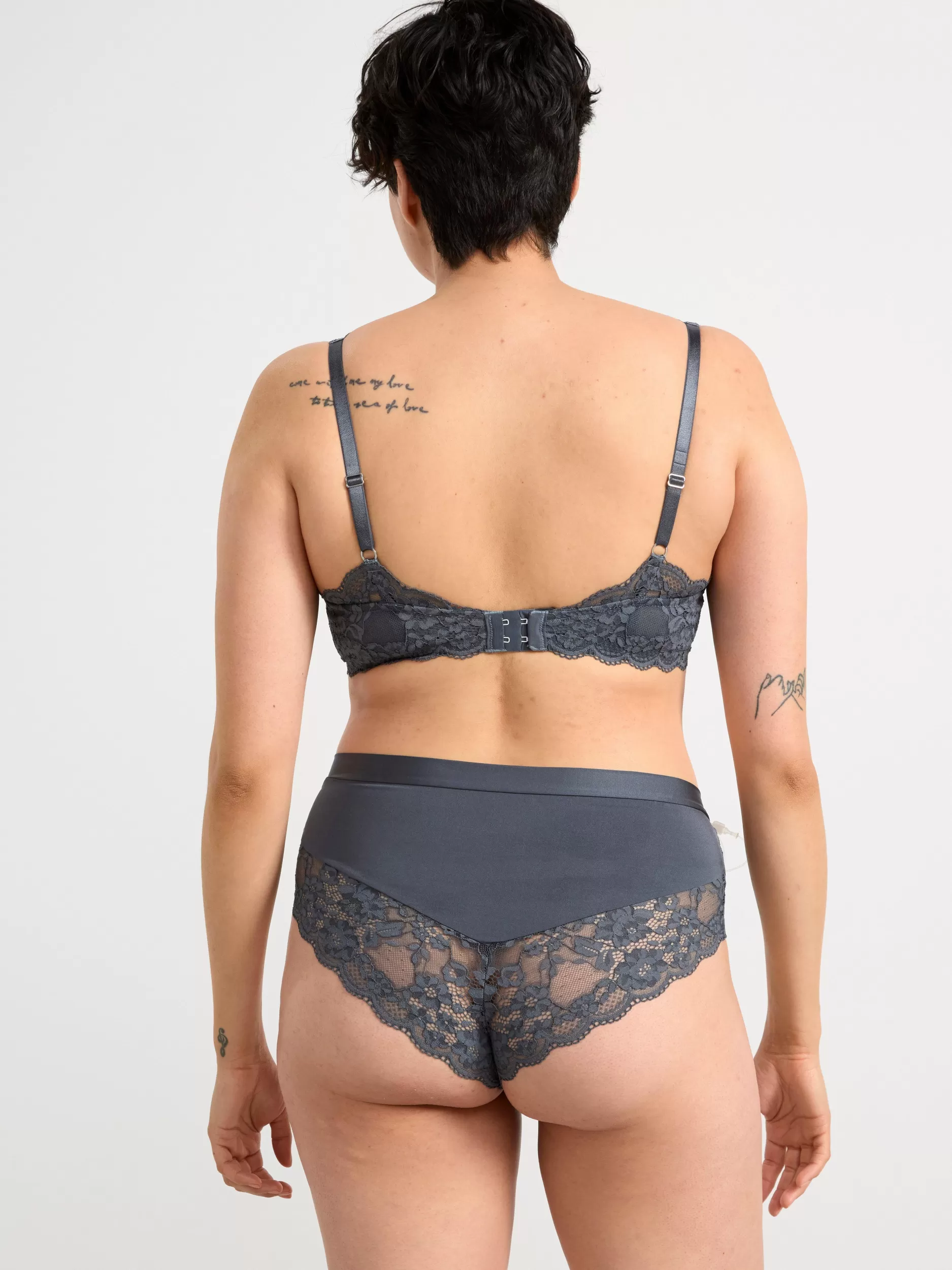 Lindex Truser<Brasiliansk Truse Med Hoyt Liv Dark Grey