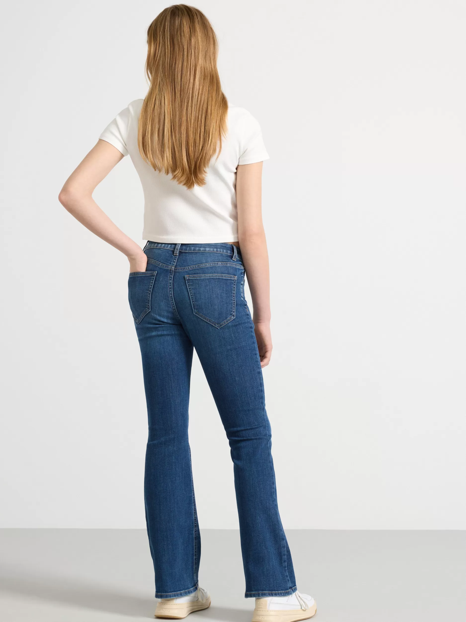 Lindex Jeans<Freja Utsvingte Jeans Med Normalt Liv Og Ekstra Stretch Denim