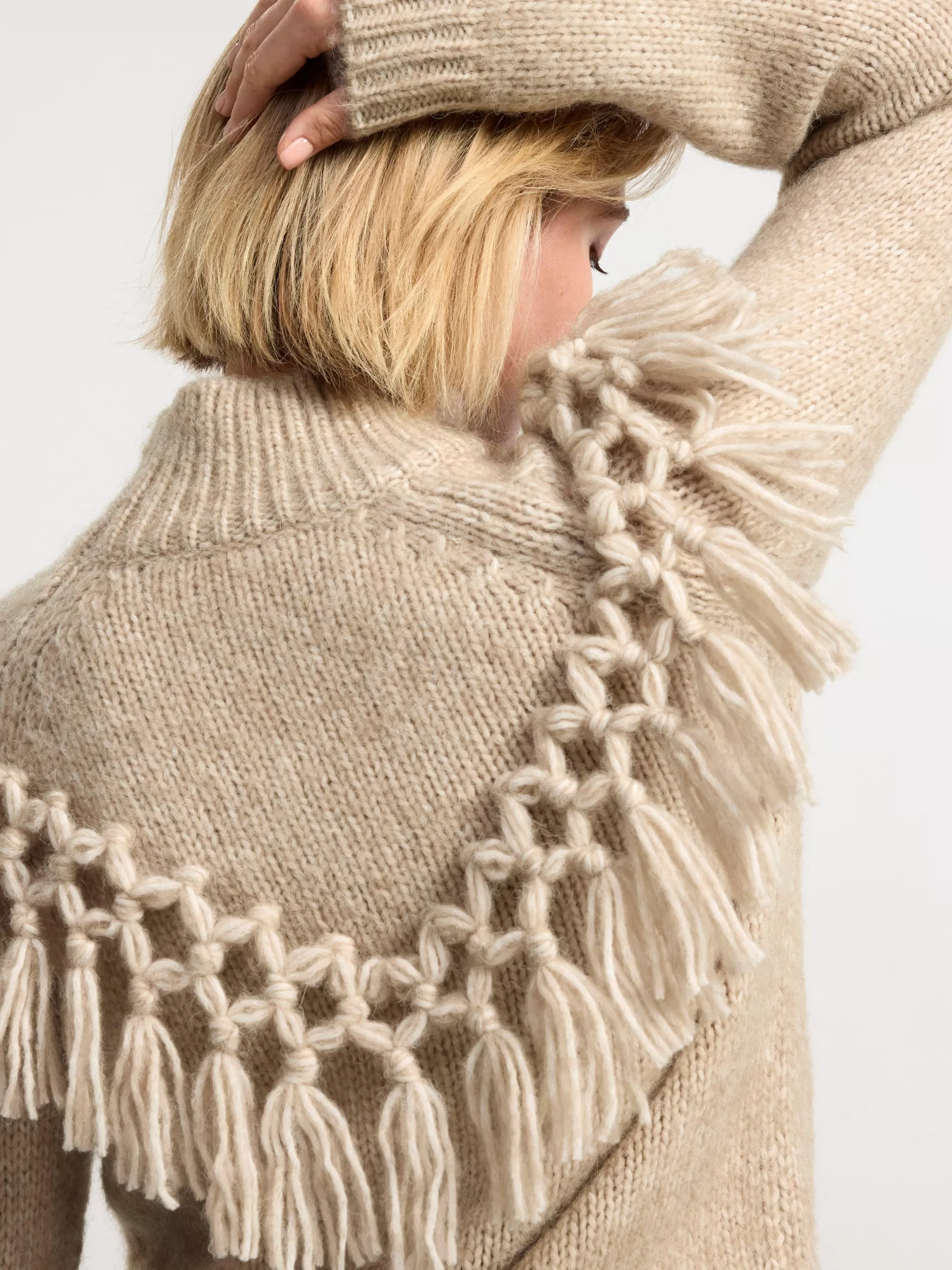 Lindex Gensere & Cardiganer<Genser Med Mellomhoy Hals Grey Melange