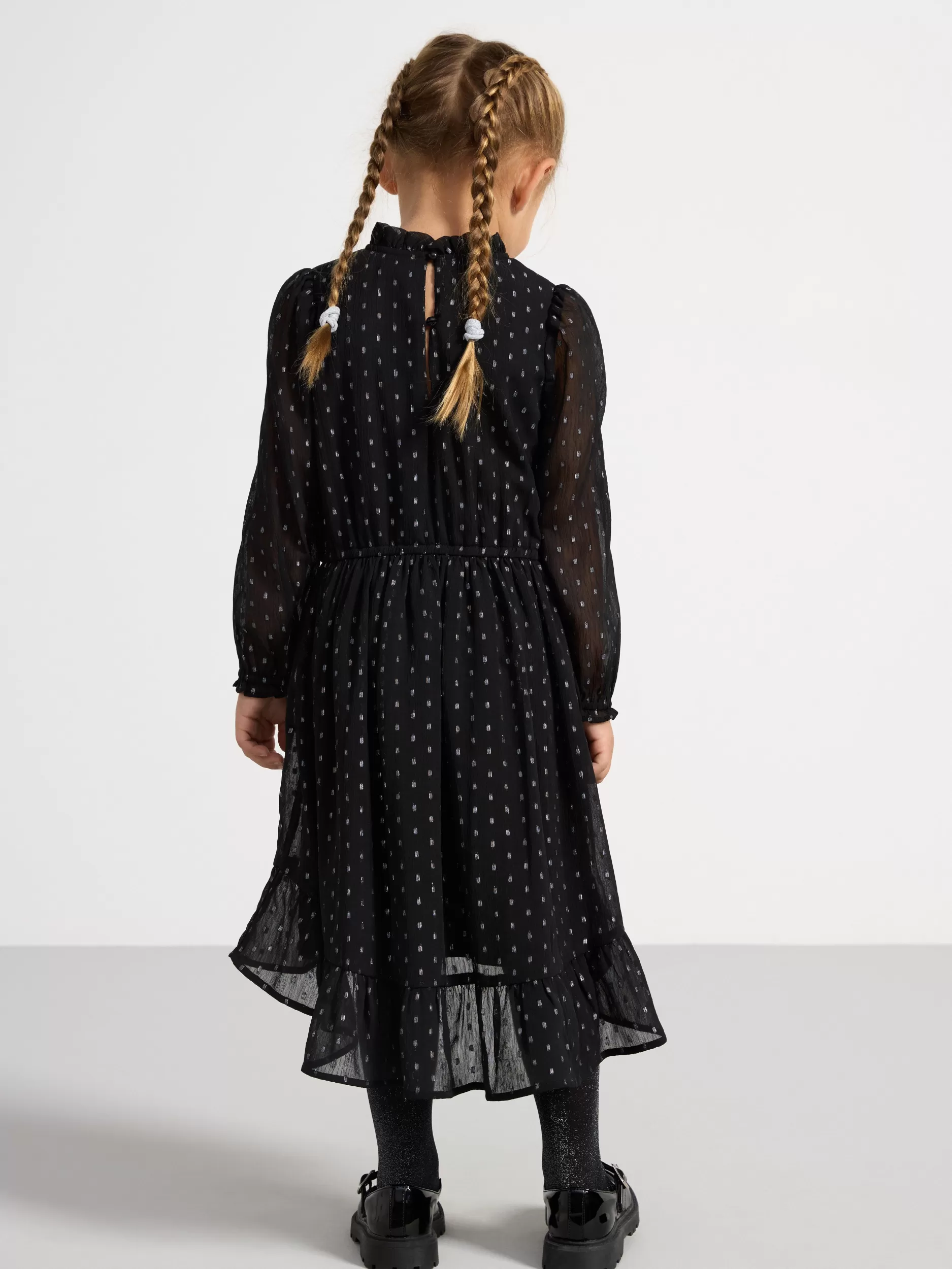 Lindex Kjoler<Langermet Chiffonkjole Black