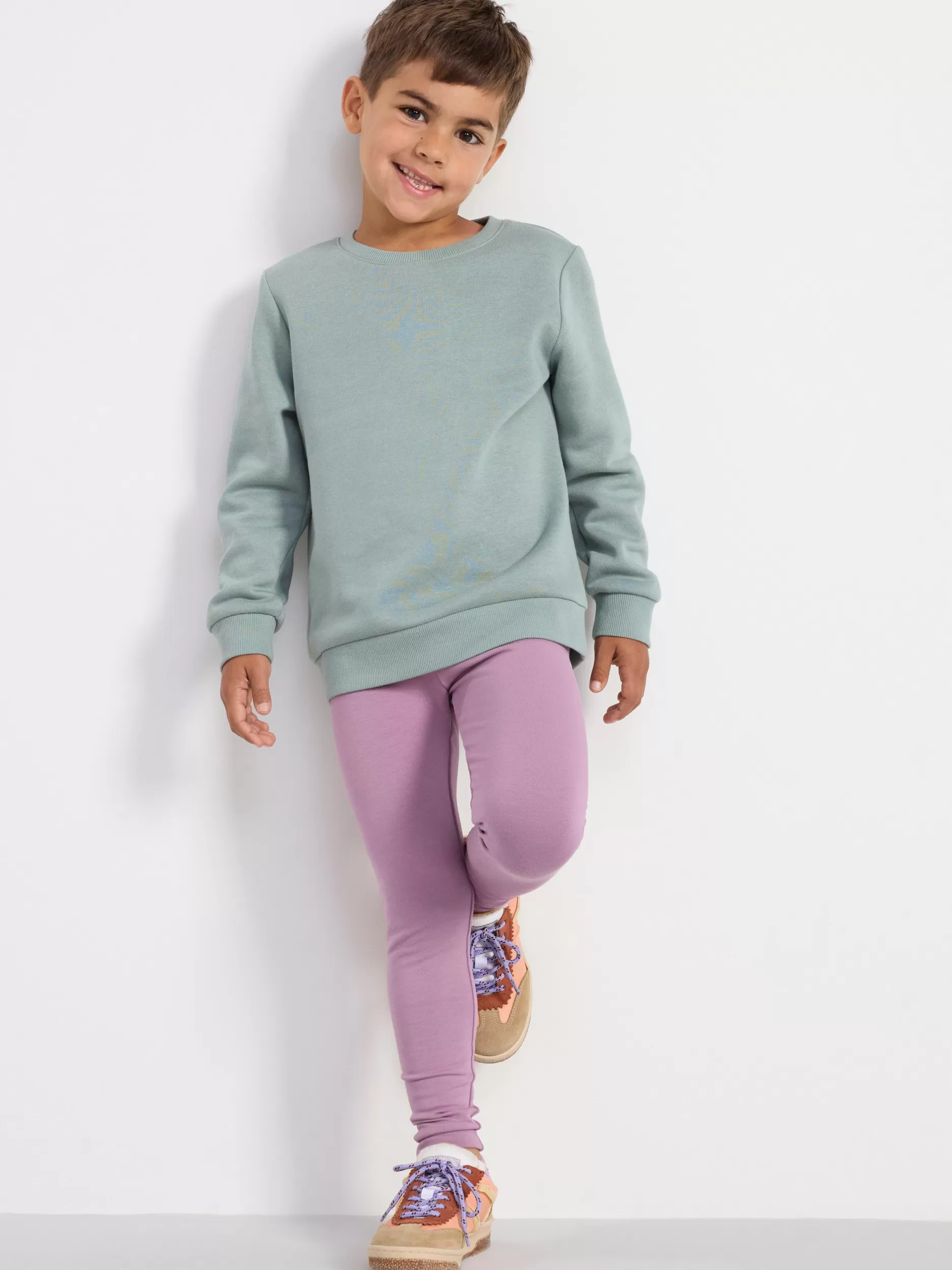 Lindex Basisplagg 3 For 2<Leggings Med Borstet Innside Light Dusty Lilac