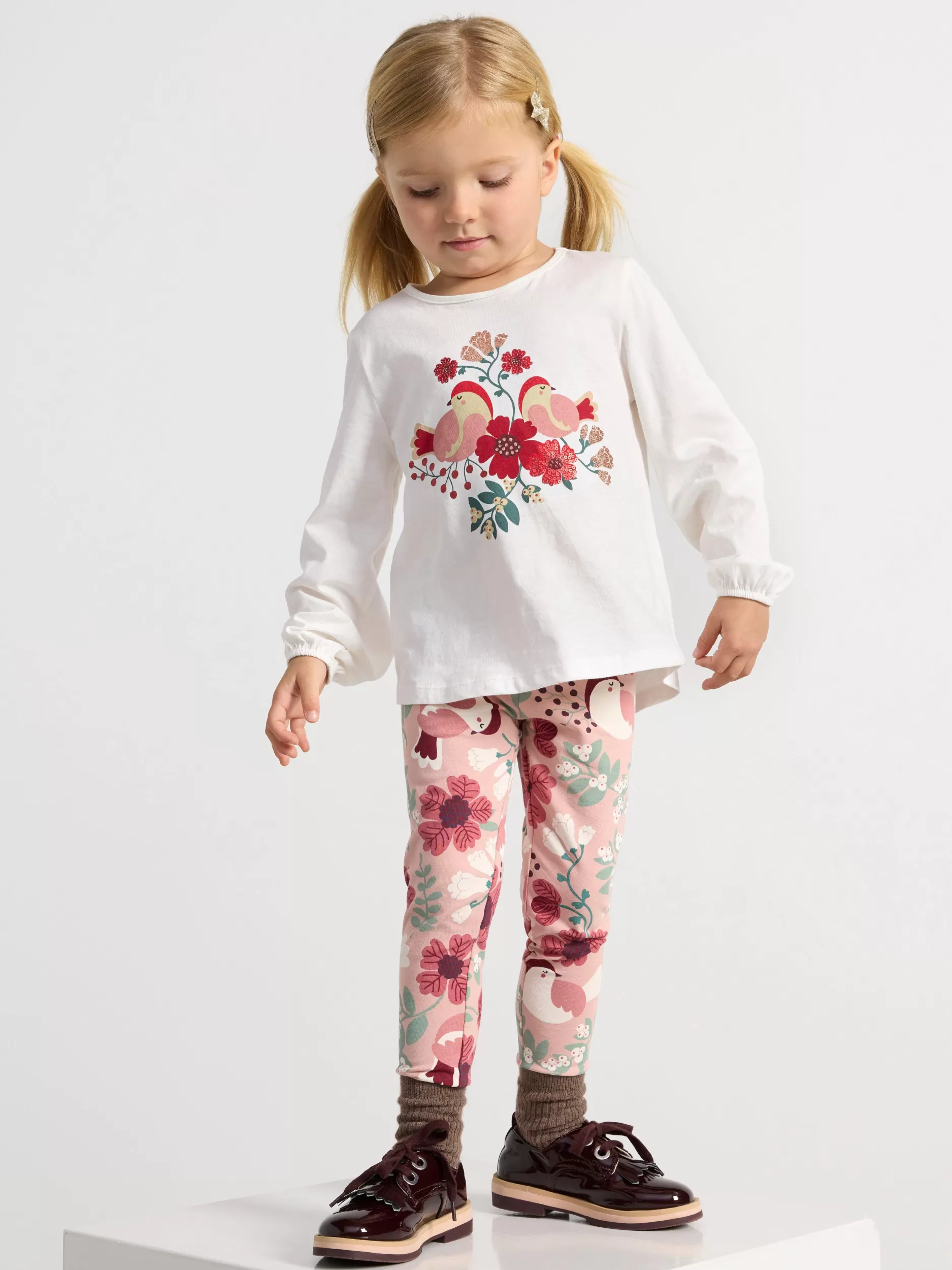 Lindex Bukser & Leggings<Leggings Med Trykk Dusty Pink