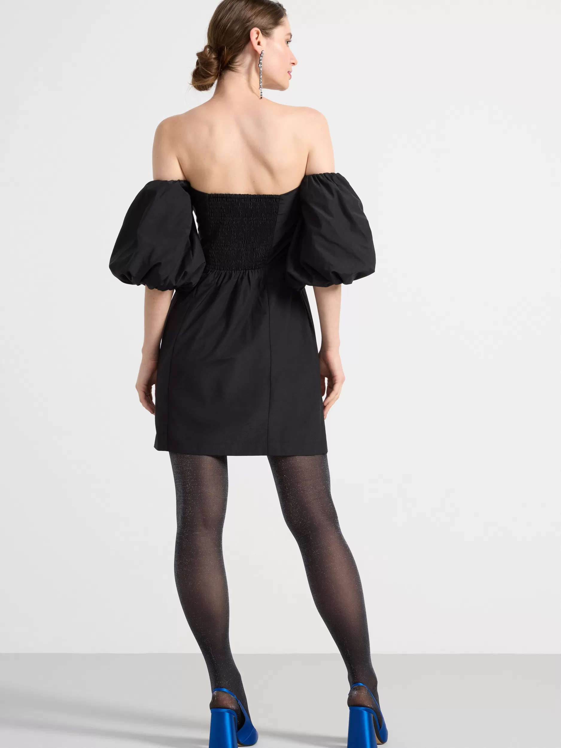 Lindex Kjoler<Minikjole Med Puffermer Black