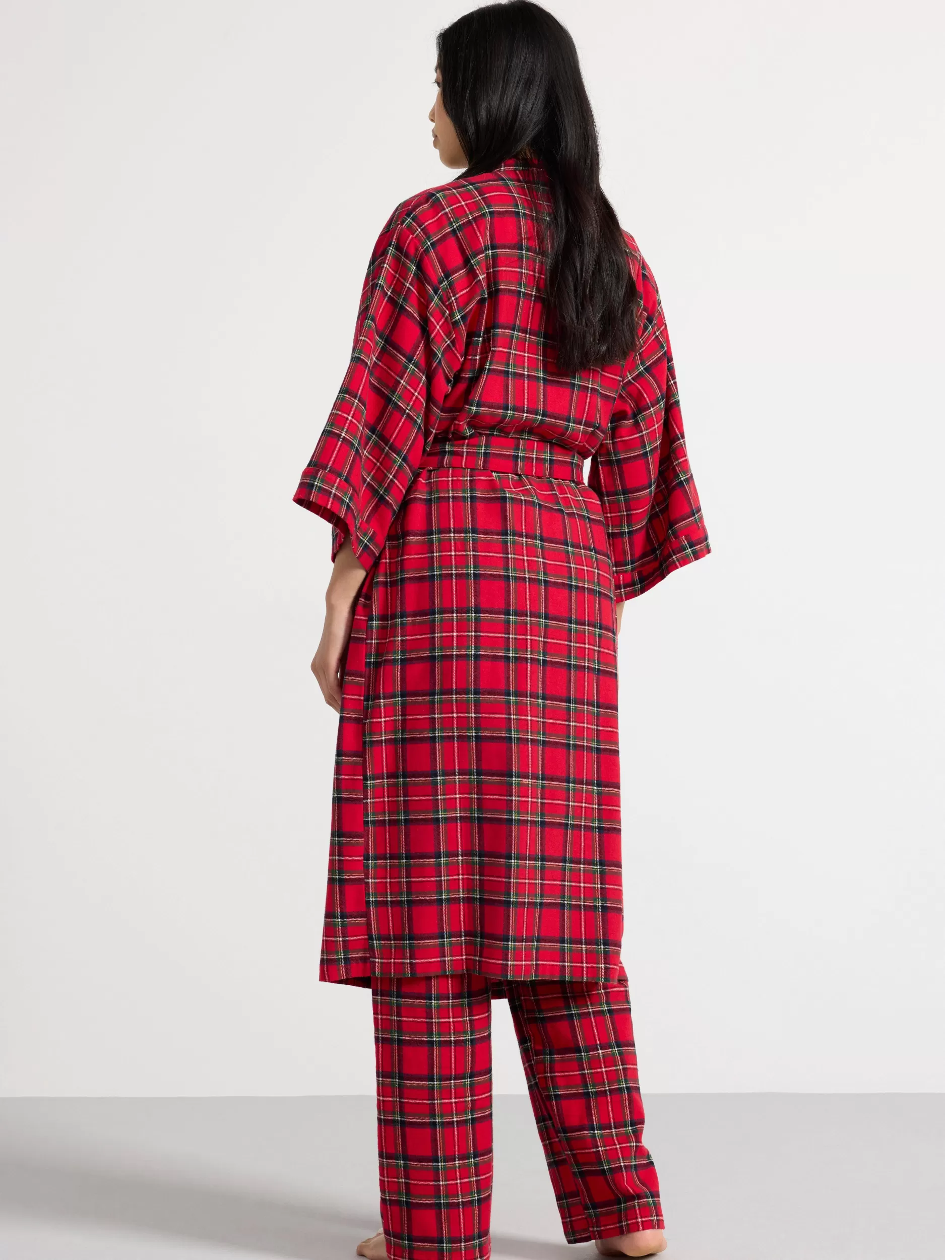 Lindex Nattøy<Morgenkape I Flanell Red