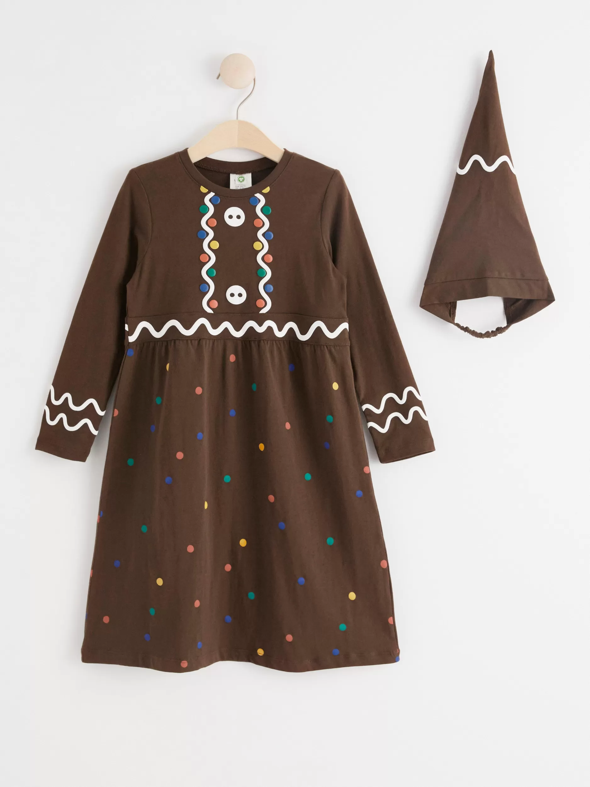 Lindex Kjoler<Pepperkakekostyme Med Lue Dk Brown