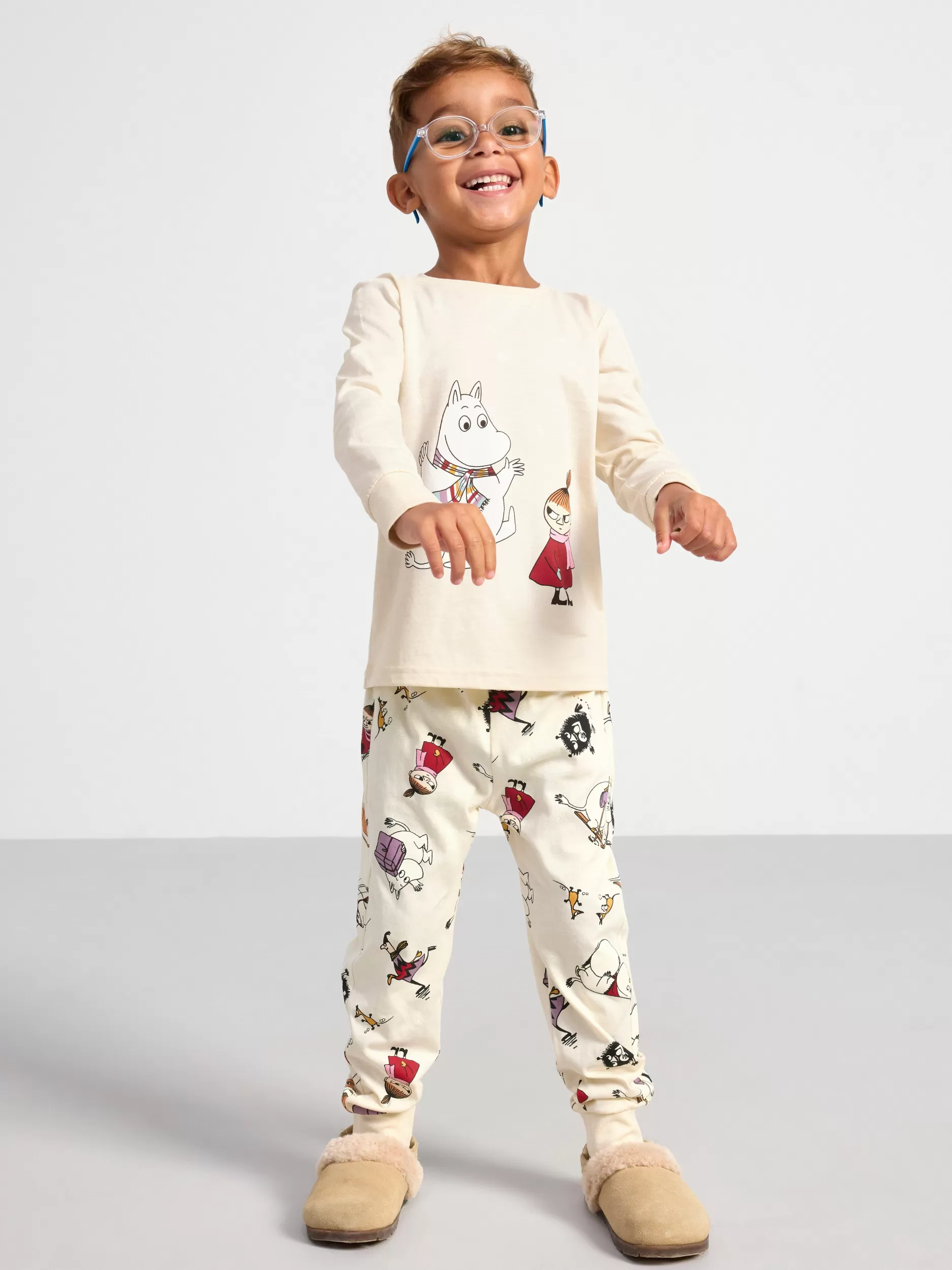 Lindex Nattøy<Pyjamassett Med Mummi-Trykk Light Beige