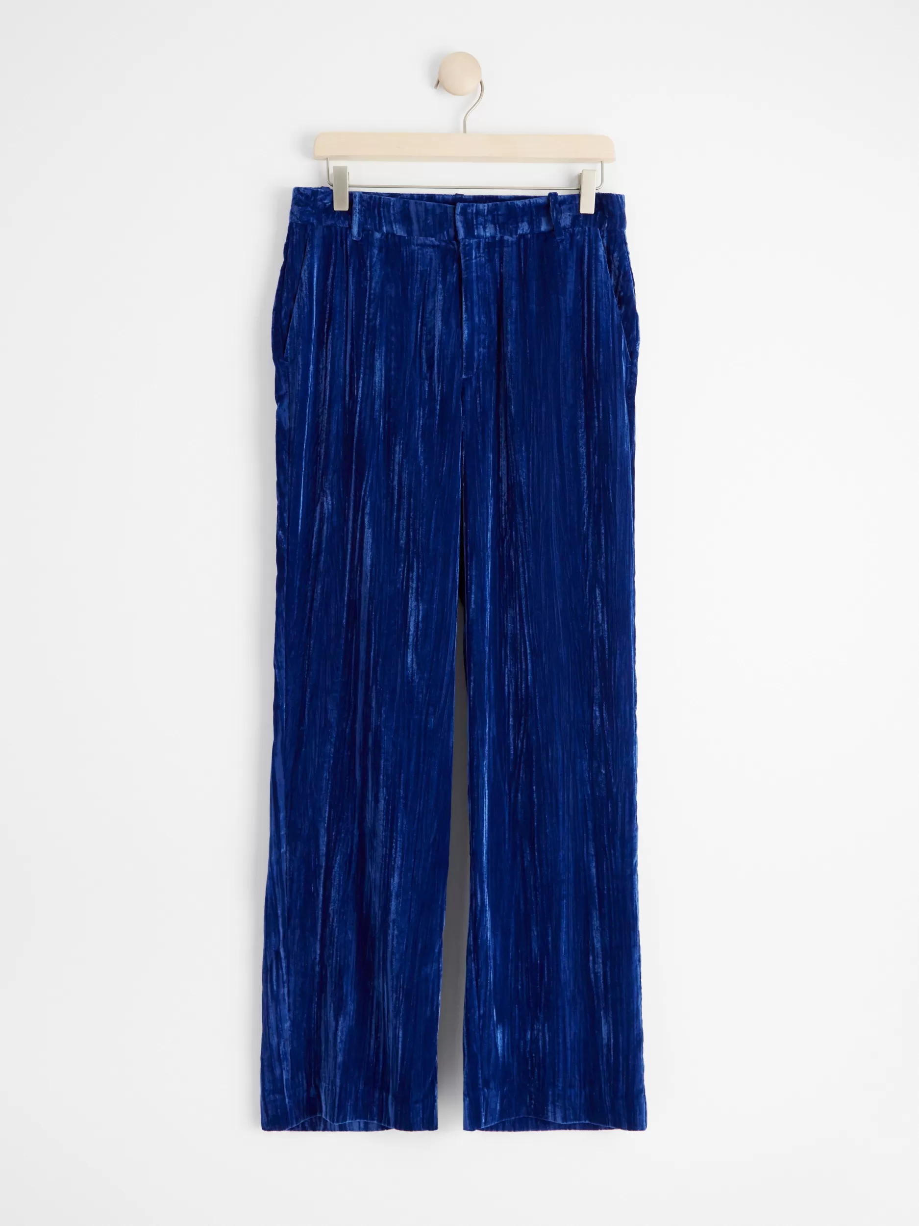Lindex Bukser<Rett Floyelsbukse Med Normalt Liv Dark Blue