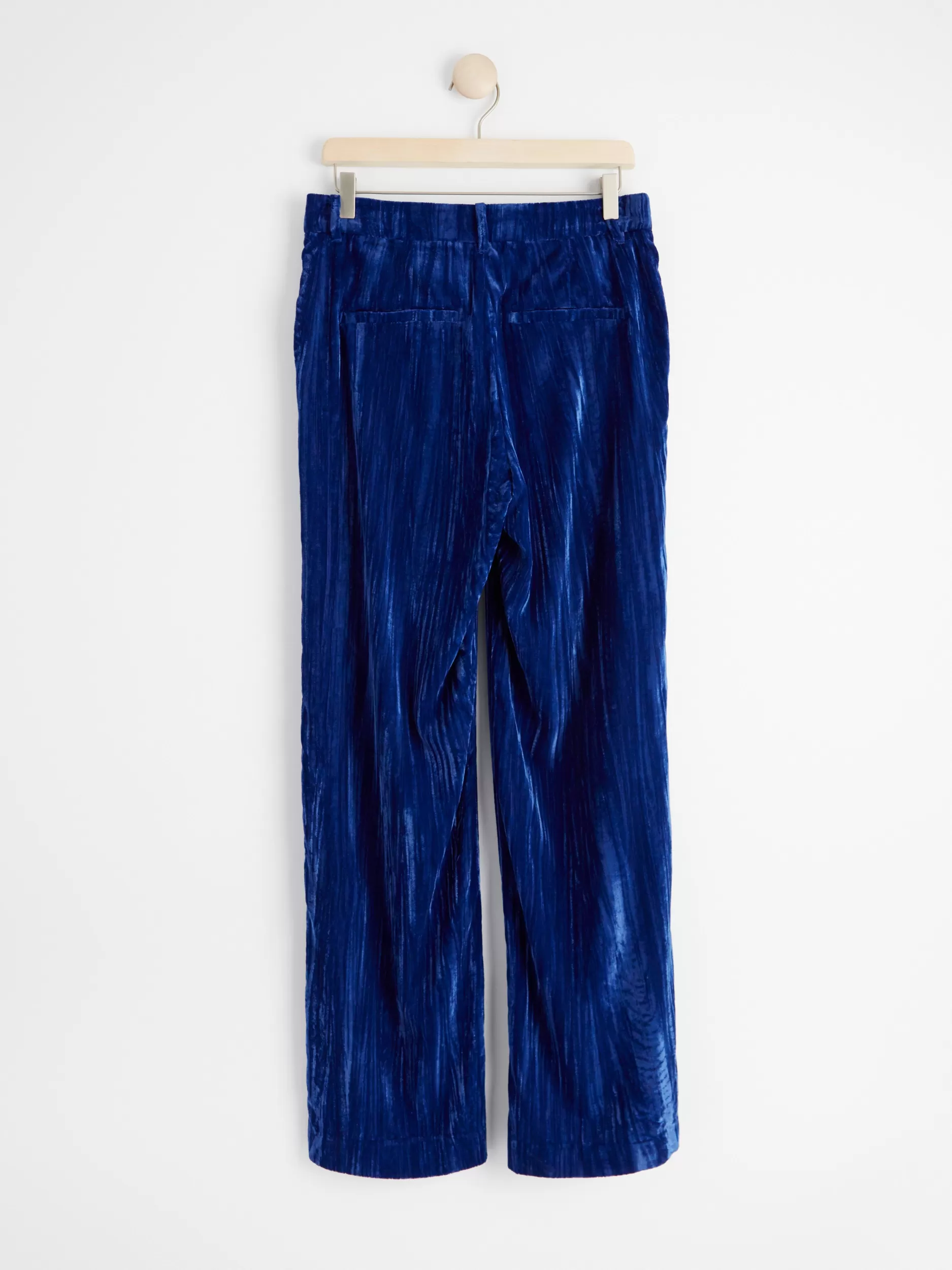 Lindex Bukser<Rett Floyelsbukse Med Normalt Liv Dark Blue