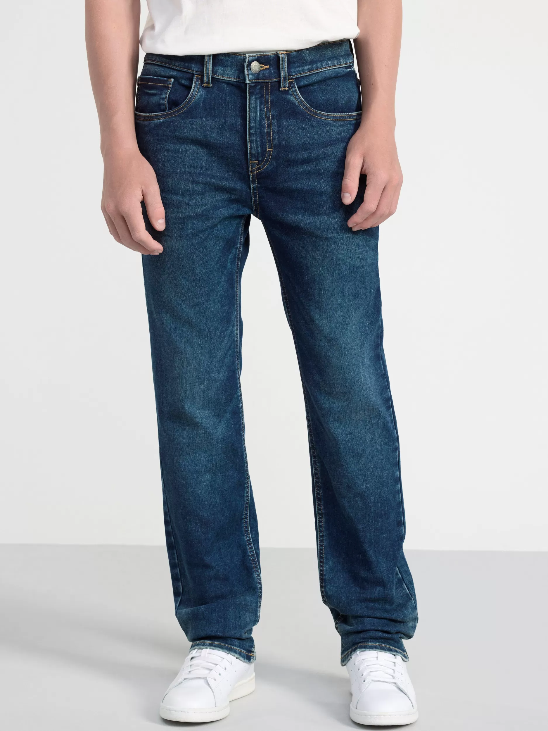Lindex Jeans<Staffan Rette Jeans Med Normalt Liv Og Borstet Innside Denim