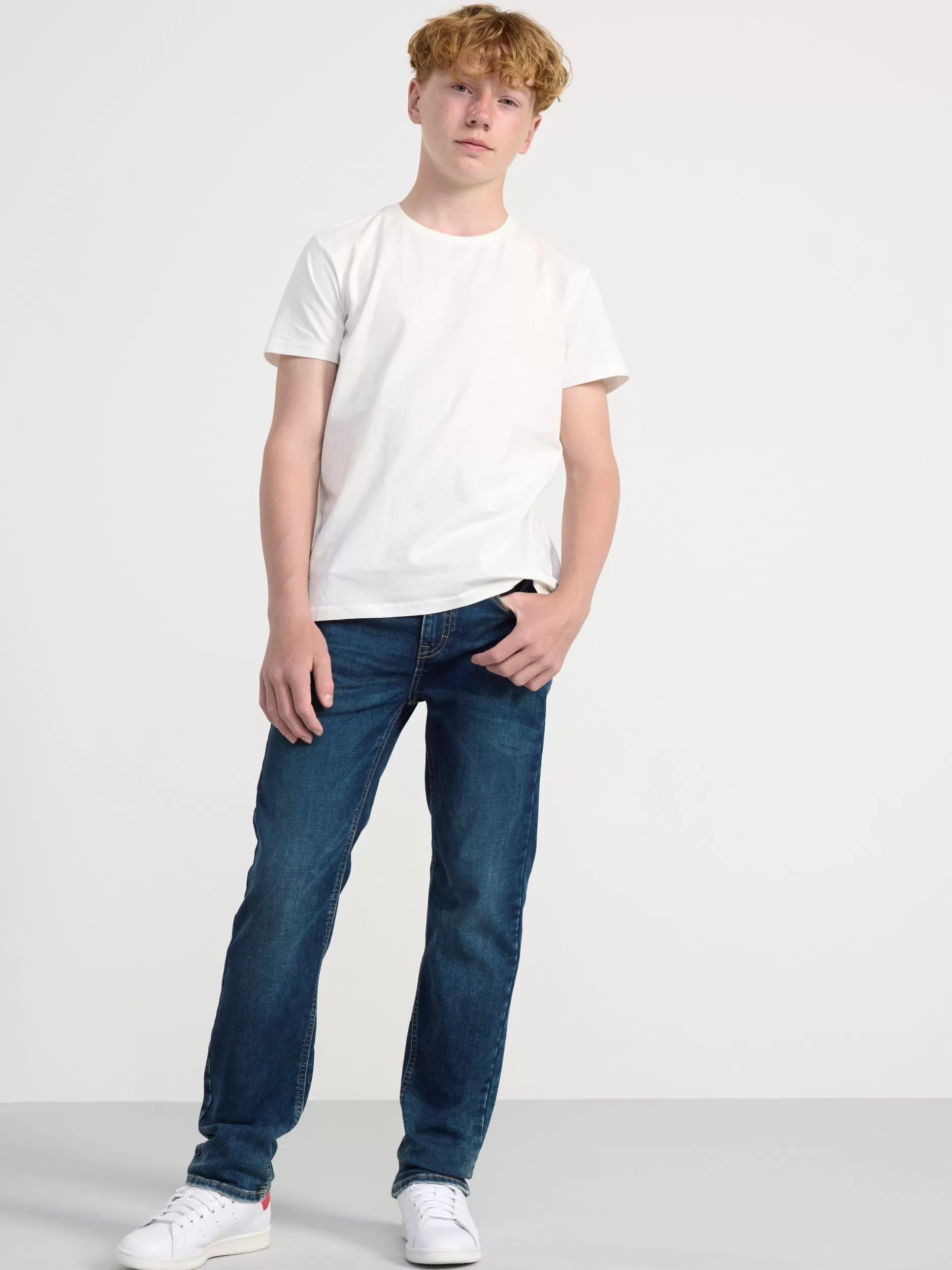 Lindex Jeans<Staffan Rette Jeans Med Normalt Liv Og Borstet Innside Denim