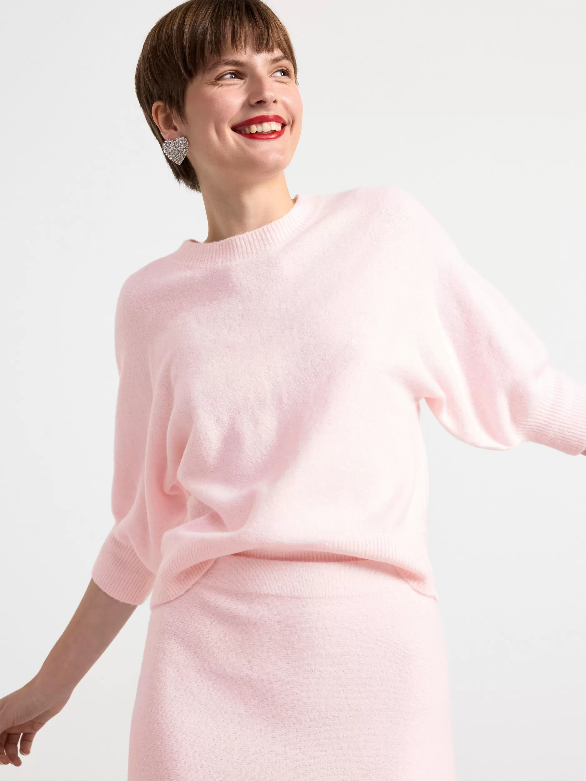 Lindex Gensere & Cardiganer<Strikket Genser Light Pink