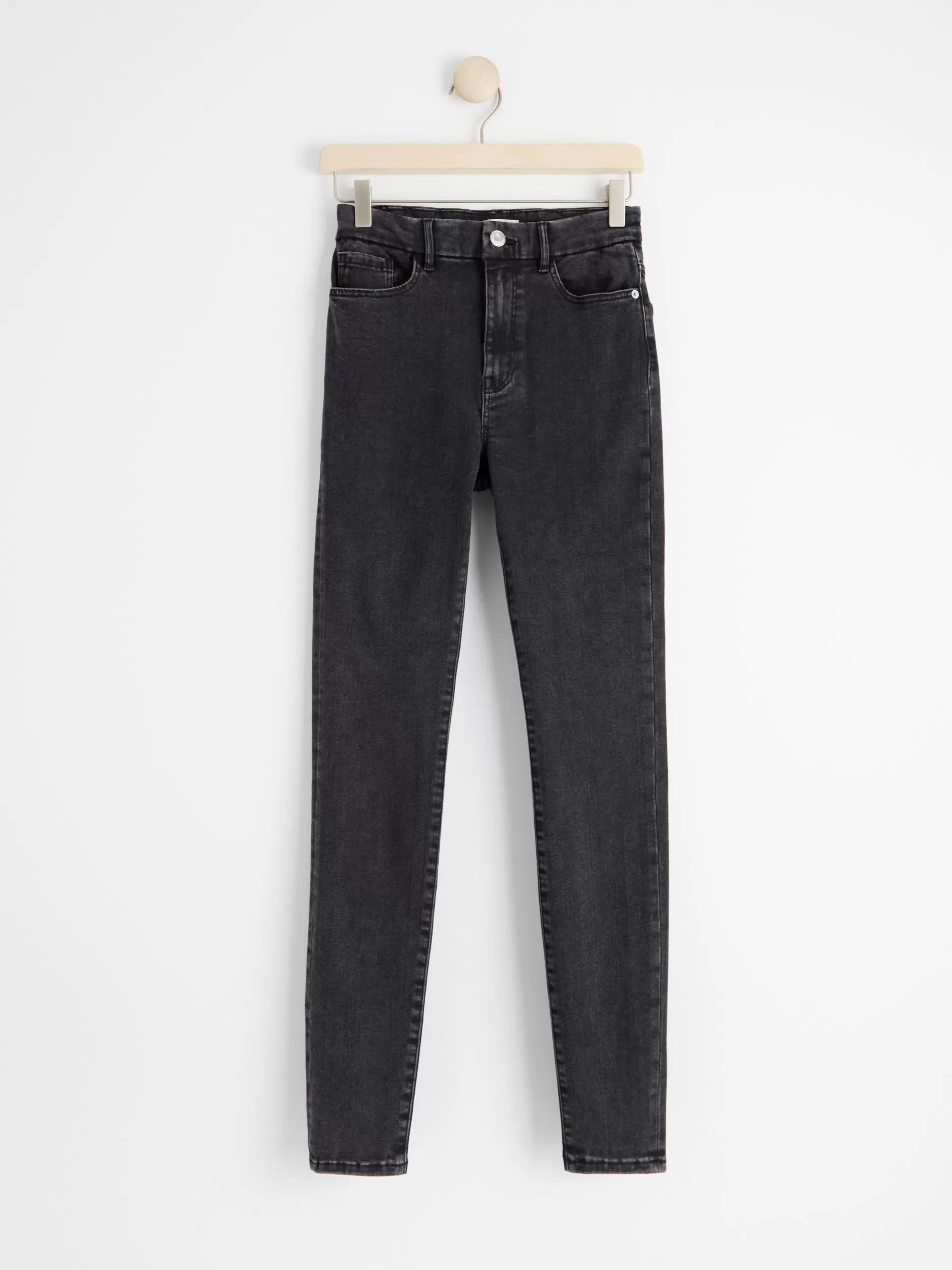 Lindex Jeans<Superelastisk Clara Curve-Jeans Med Hoyt Liv Black