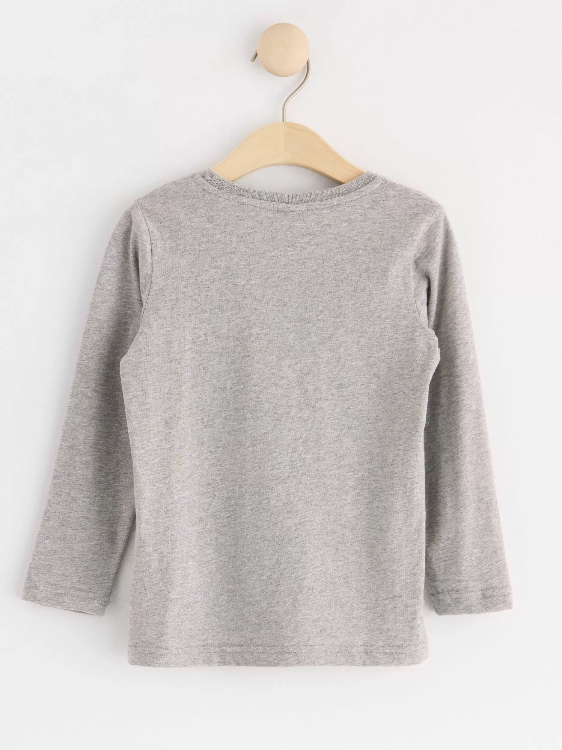 Lindex Topper & T-Skjorter<Topp Med Lange Ermer Med Trykk Grey Melange