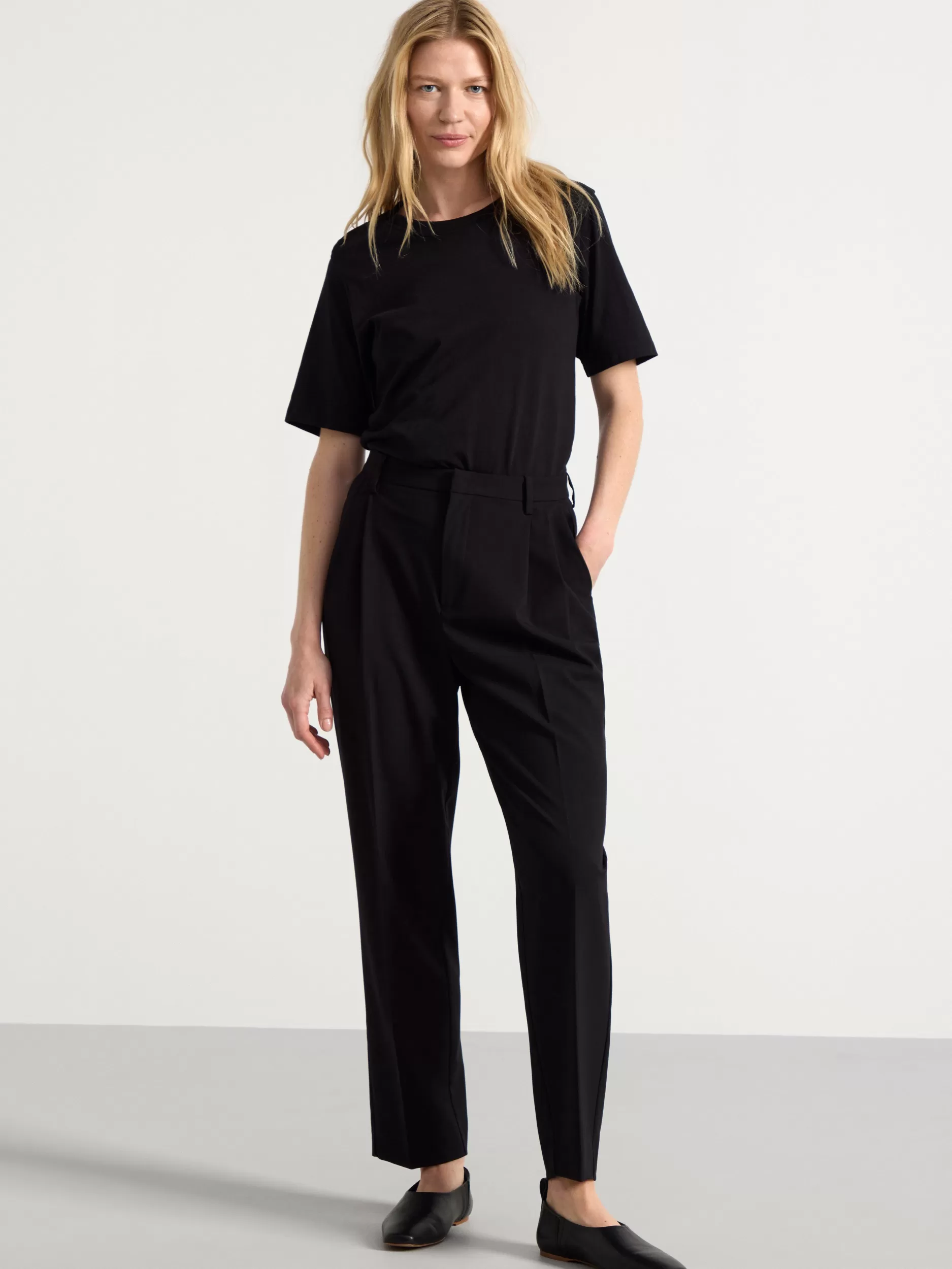 Lindex Bukser<Tyra Bukse Med Hoyt Liv Og Avsmalnende Ben Black